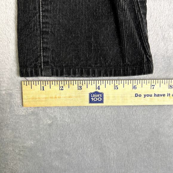 Bogari Corduroy Pants Women's 4 Black Straight Leg Minimalist Dark Academia - Picture 6 of 8